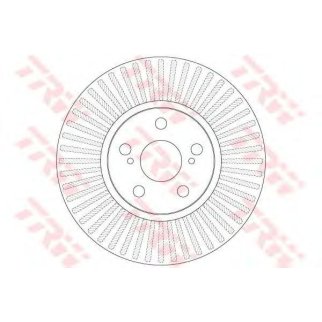 Диск тормозной передний вентилируемый TRW DF6234 фото