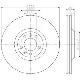 Диск тормозной передний вентилируемый TEXTAR 92129503 фото