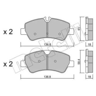 Колодки тормозные к-кт metelli 22-0991-0 фото