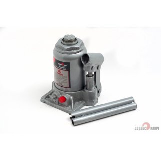 Домкрат бутылочный 4т. Гидравлический двухштоковый высота 160-380 СЕРВИС КЛЮЧ фото