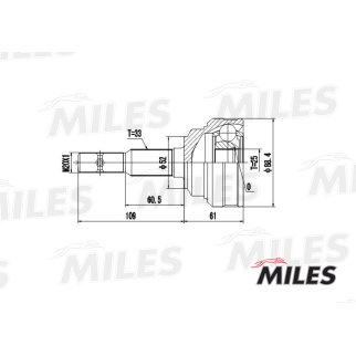 ШРУС OPEL ASTRA/VECTRA 1.6-2.2 95-05 нар. (ABS) фото 3