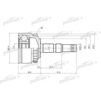 Шрус привода PATRON PCV1451 фото