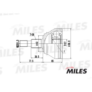 ШРУС AUDI A3/VW G4/SKODA OCTAVIA 1.8-2.8 98-05 нар. фото 3
