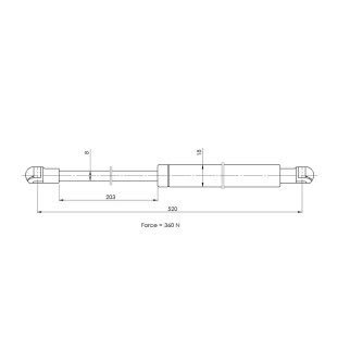 Газовый упор багажника TRIALLI GS 2013 фото 2