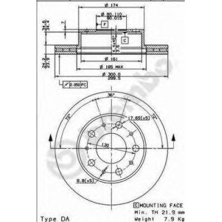 Диск тормозной brembo 09.8932.10 фото