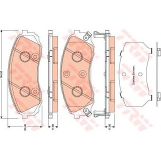 Колодки тормозные передние к-кт TRW GDB3448 фото