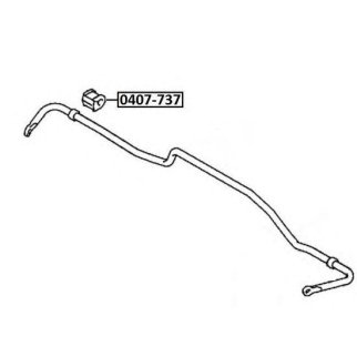 Втулка заднего стабилизатора ASVA 0407-737 фото