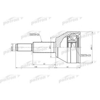 ШРУС наружн 26x55x24 FORD: FREESTAR 04-07 фото