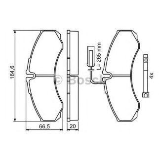Колодки тормозные задние дисковые к-кт BOSCH 0 986 494 239 фото