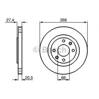 Диск тормозной BOSCH 0 986 478 268 фото