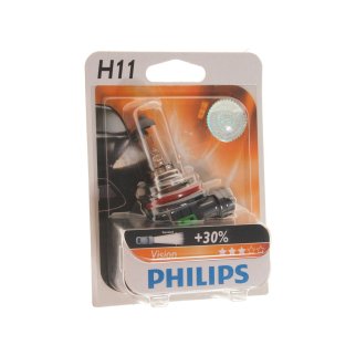 Лампа 12V H11 55W +30% PHILIPS Vision 1 шт. картон 12362PRB1 фото