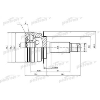 Шрус привода PATRON PCV1555 фото