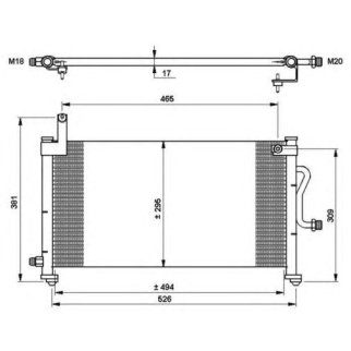 Радиатор кондиционера NRF 35765 фото