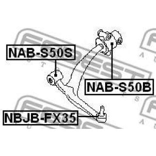 Сайлентблок рычага FEBEST NAB-S50B фото