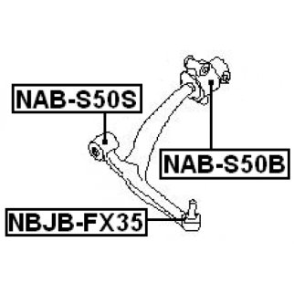 Сайлентблок рычага FEBEST NAB-S50B фото 2