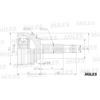 ШРУС наружный MILES GA20050 фото 1