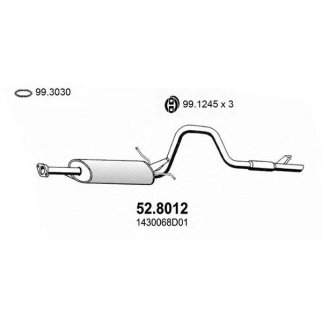 Глушитель основной ASSO 52.8012 фото