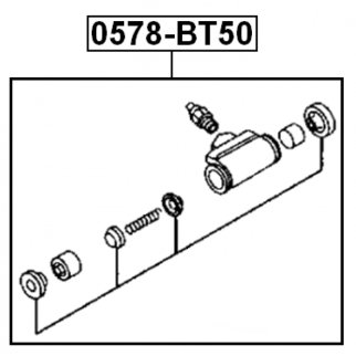 Цилиндр тормозной FEBEST 0578-BT50 фото 2 Цилиндр тормозной FEBEST 0578-BT50 фото 2