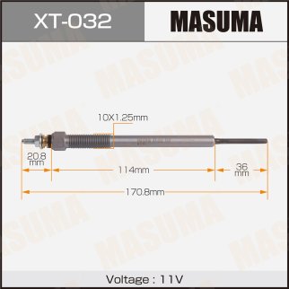 Свеча накаливания Masuma XT-032 фото