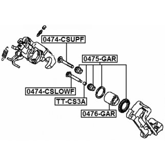 Ремкомплект суппорта тормозного заднего MITSUBISHI ASX GA# 2010-2016 FEBEST 0475-GAR фото 2