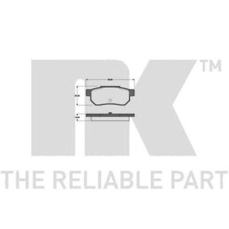 Колодки тормозные дисковые задние с звуковым предупреждением износа / HONDA Accord-III,Civic-IV,CRX- фото