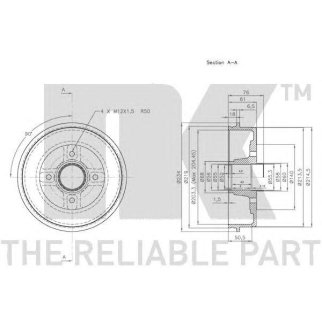 253913NK_барабан тормозной! Renault Kangoo 1.2-1.9DTi 98> фото