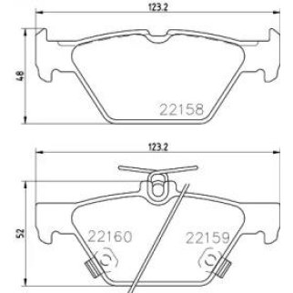 Колодки тормозные задние к-кт TEXTAR 22158 01 фото