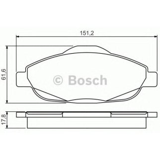 Колодки тормозные передние к-кт BOSCH 0 986 495 266 фото