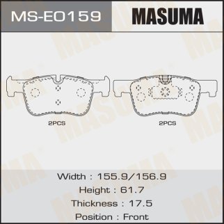 Колодки тормозные передние к-кт Masuma MS-E0159 фото