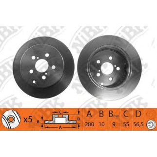 Диск тормозной задний NiBK RN1201 фото