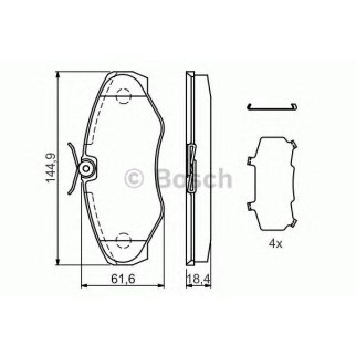 Колодки тормозные передние к-кт BOSCH 0 986 424 531 фото