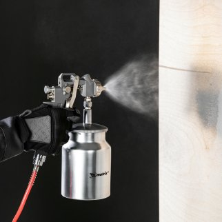 Краскопульт MATRIX c нижним бачком 1л (сопла 1.2, 1.5, 1.8мм) фото 1