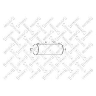 82-03061-SX_глушитель !задний L=750 Iveco Tector фото