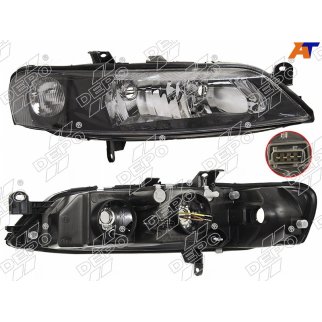 442-1121R-LD-EM2_фара правая! электр. черная Opel Vectra all 99-01 фото