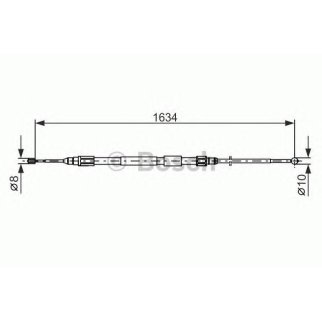 Трос стояночного тормоза правый BOSCH 1 987 477 988 фото