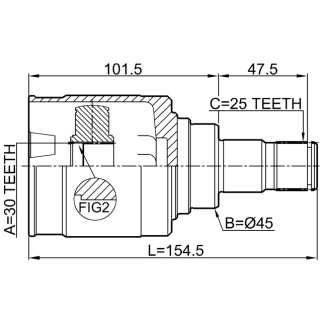 ШРУС ВНУТРЕННИЙ ПРАВЫЙ 30X45X25, шт фото 2