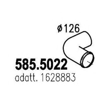 Приемная труба глушителя ASSO 585.5022 фото