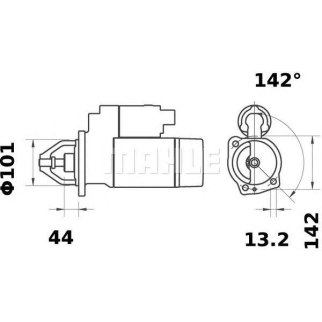 MS 258_стартер! 24В 10з мощность ном./пуск. 9,0/5,5 кВт МАЗ, УРАЛ дв. ЯМЗ-656/658 фото