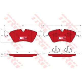 Колодки тормозные передние к-кт TRW GDB1642DTE фото