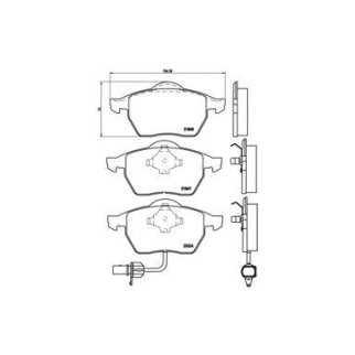 Колодки тормозные передние к-кт Brembo P 85 060 фото 1