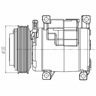 Компрессор кондиц. для а/м Jeep Grand Cherokee IV (WK2) (10-) 3.0i/3.6i (LСAC 0304) фото 3