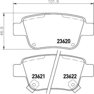 Колодки тормозные задние дисковые к-кт TEXTAR 2362002 фото