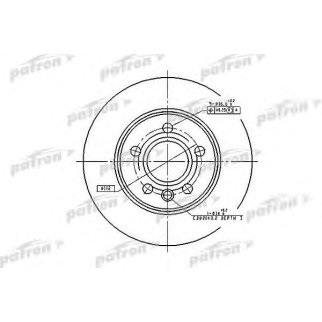 Диск тормозной задн VW TRANSPORTER IV c бортовой платформой 90-03, TRANSPORTER IV автобус 90-03, TR фото