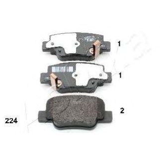 Колодки тормозные задние дисковые к-кт ashika 51-02-224 фото