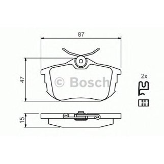 Колодки тормозные задние дисковые к-кт BOSCH 0 986 424 427 фото