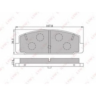Колодки тормозные задние дисковые к-кт LYNXauto BD-5104 фото