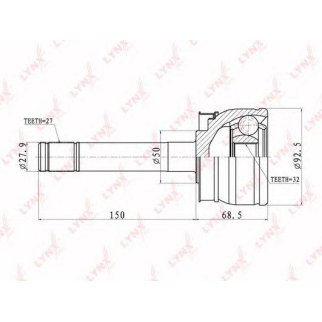 ШРУС наружный LYNXauto CO-5734 фото