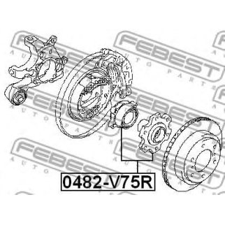 Ступица задняя FEBEST 0482-V75R фото
