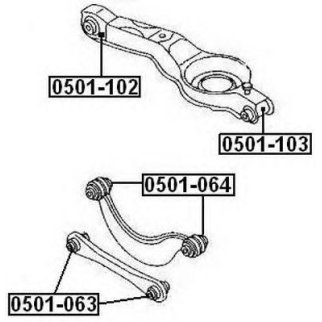 Сайлентблок ASVA 0501-102 фото