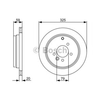Диск торм. зад.(325x20) 5 отв. фото